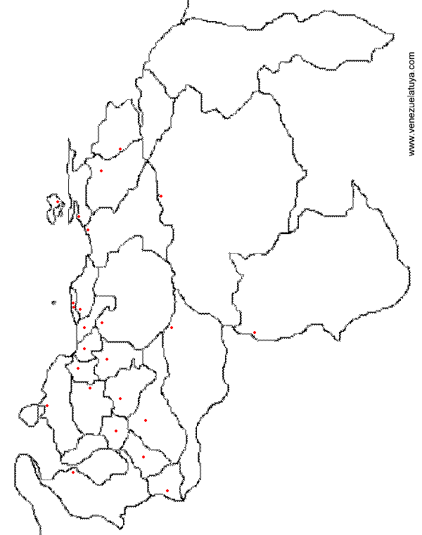 Mapa de las ciudades en Venezuela - Venezuela Tuya