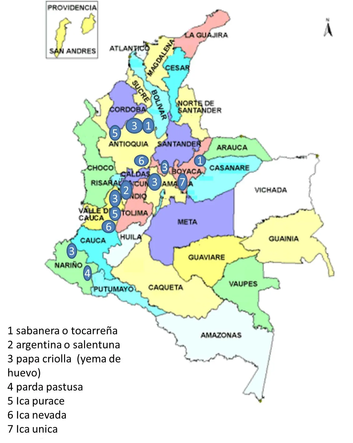 mapa de colombia con cultivos de papa por departamentos | Pablo ... mapa de colombia con cultivos de papa por departamentos | Pablo ...