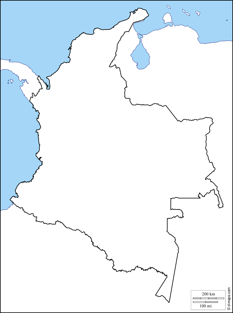 Mapa de Colombia con departamentos y capitales | Descargar e Imprimir Mapas