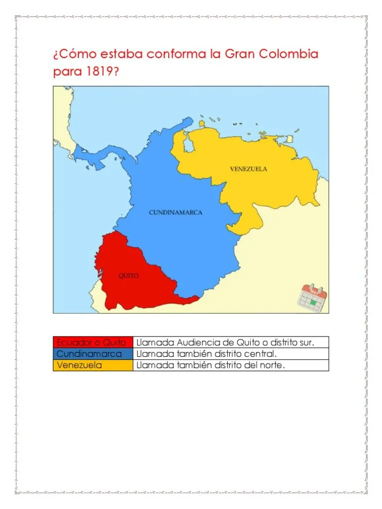 Mapa de La Gran Colombia | PDF