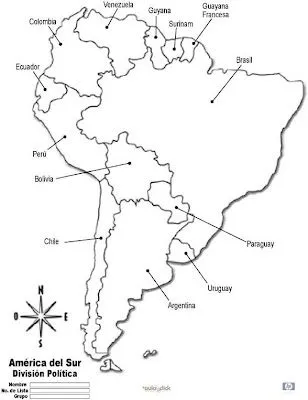 Mapa de america para imprimir - Imagui