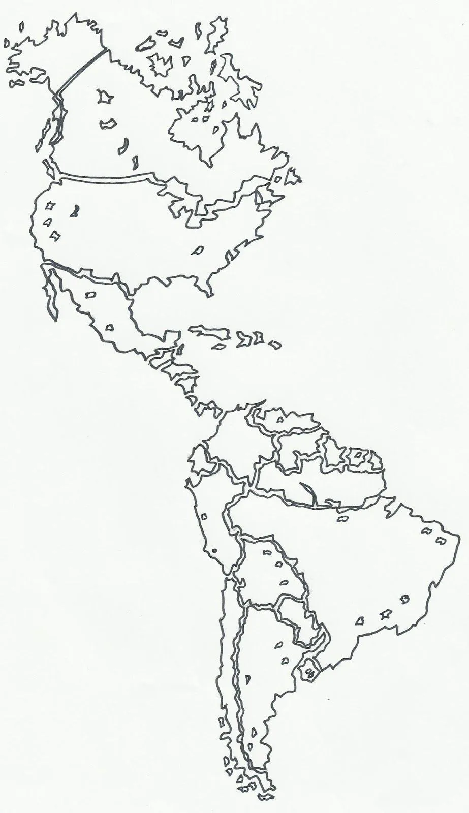 Mapa del continente americano para colorear - Imagui Mapa del continente americano para colorear - Imagui
