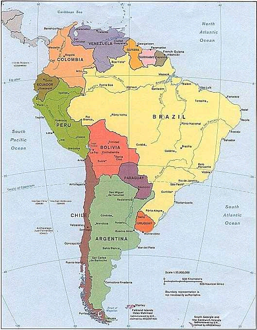 Mapa del continente Americano - Imagui