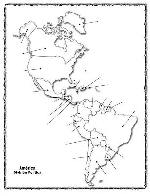 Mapa del continente americano sin nombres - Imagui Mapa del continente americano sin nombres - Imagui