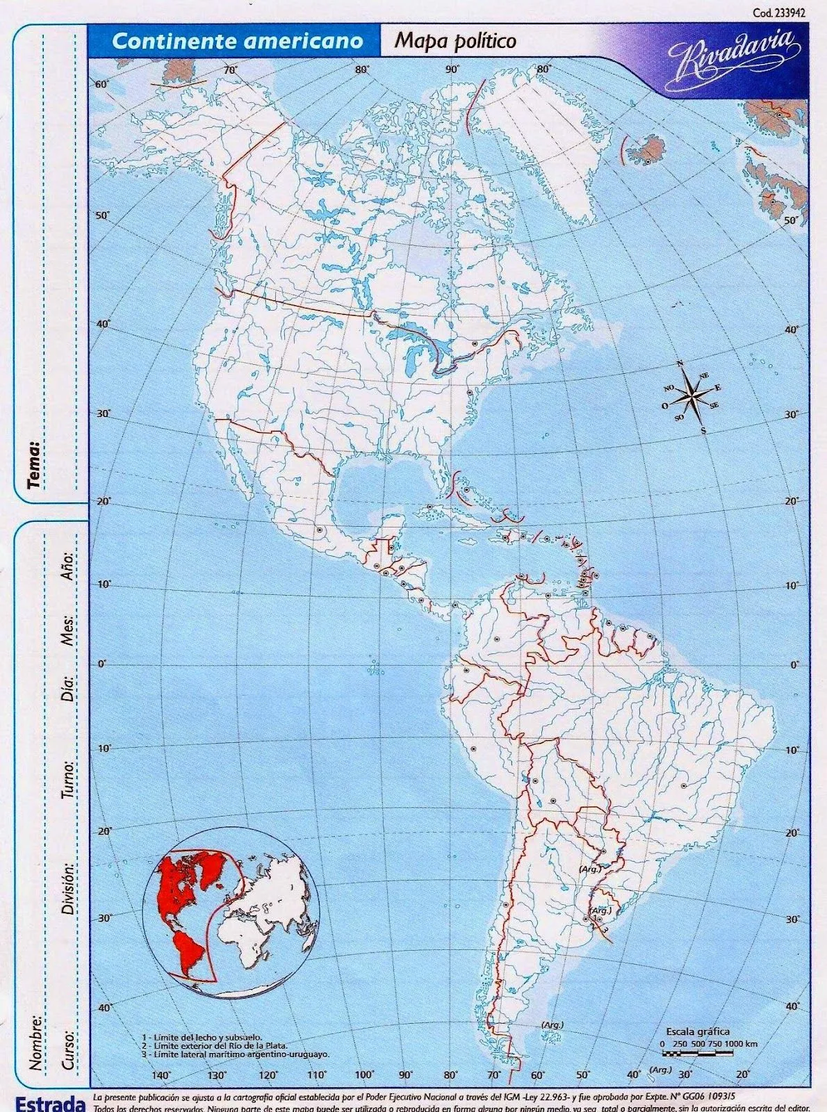 Mapa de continente americano politico - Imagui Mapa de continente americano politico - Imagui