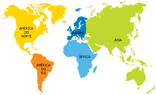 Mapa mundial de los 5 continentes - Imagui