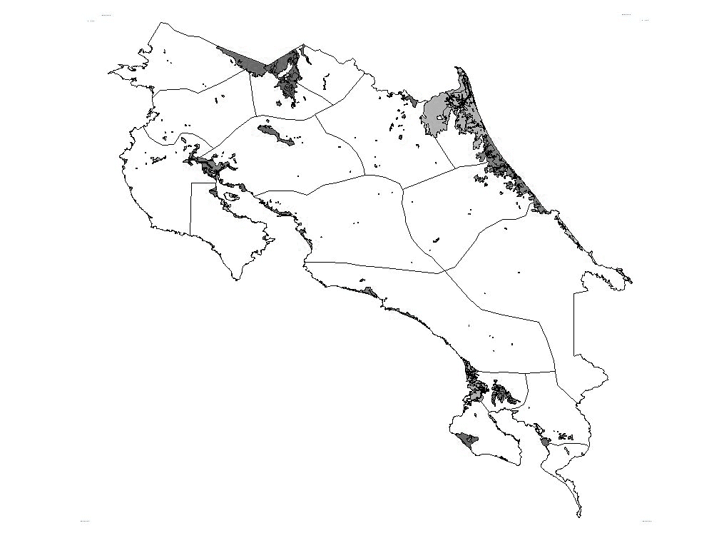 Mapa de COSTA RICA para colorear ~ Dibujos para Colorear Infantil