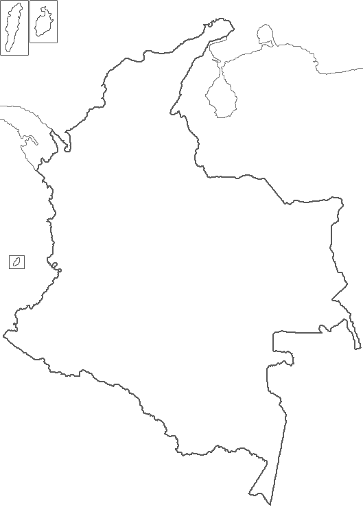 Mapa Croquis de Colombia para colorear ~ Dibujos para Colorear ...