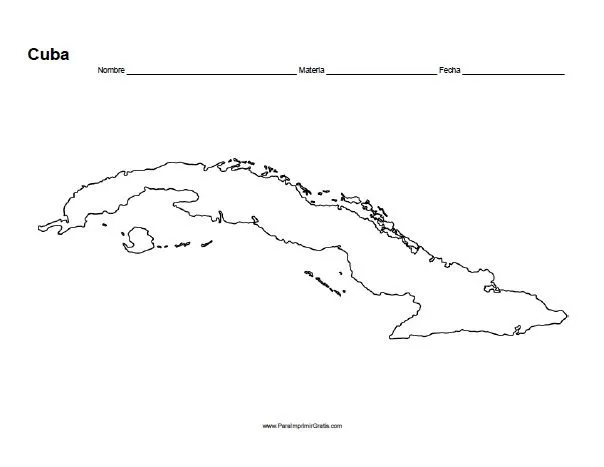 Mapa de Cuba - Para Imprimir Gratis - ParaImprimirGratis.com Mapa de Cuba - Para Imprimir Gratis - ParaImprimirGratis.com