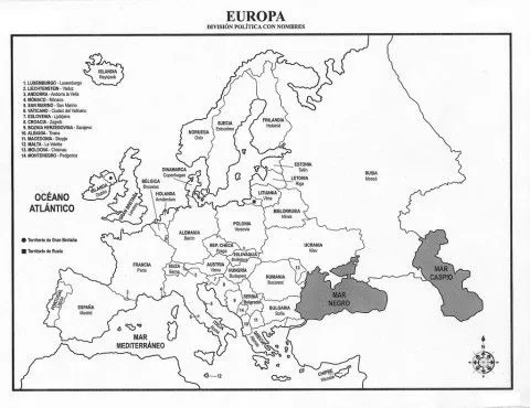 Mapas de Europa para imprimir | laclasedeptdemontse