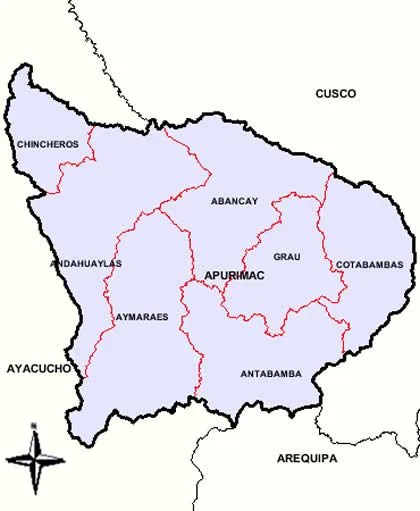 MAPA DEL DEPARTAMENTO DE APURIMAC