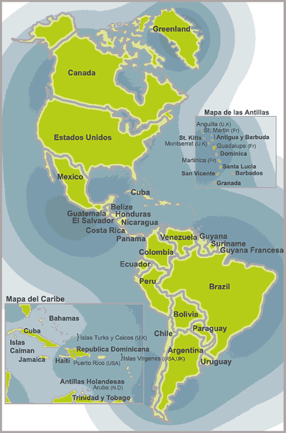 Mapa division politica continente americano - Imagui Mapa division politica continente americano - Imagui