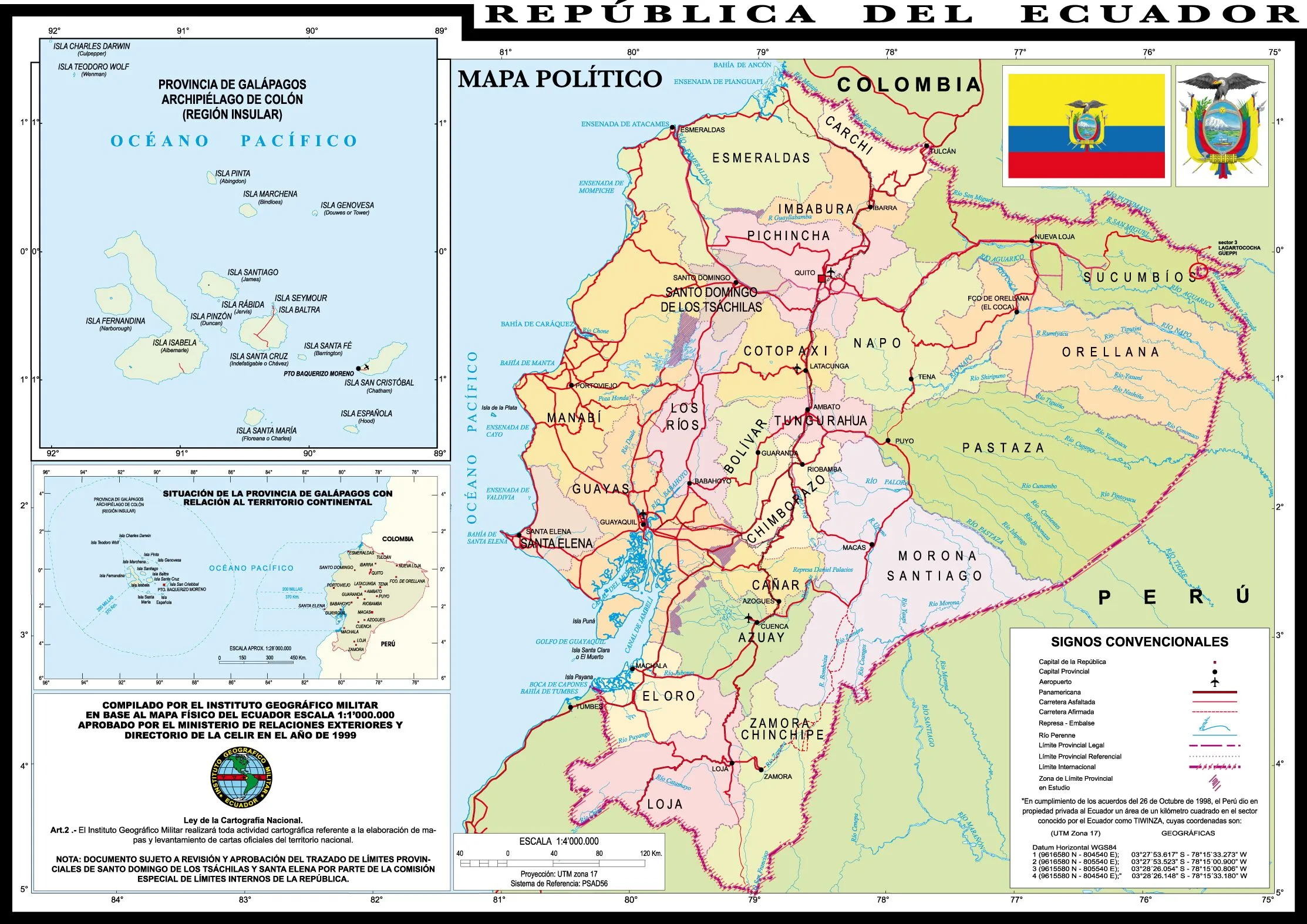 Mapa del Ecuador Mapa del Ecuador