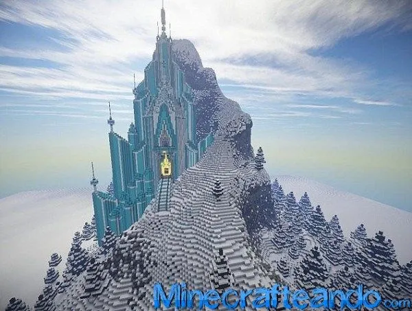 Mapa] Elsa's Ice Castle Frozen para Minecraft 1.7.9/1.7.2 ...