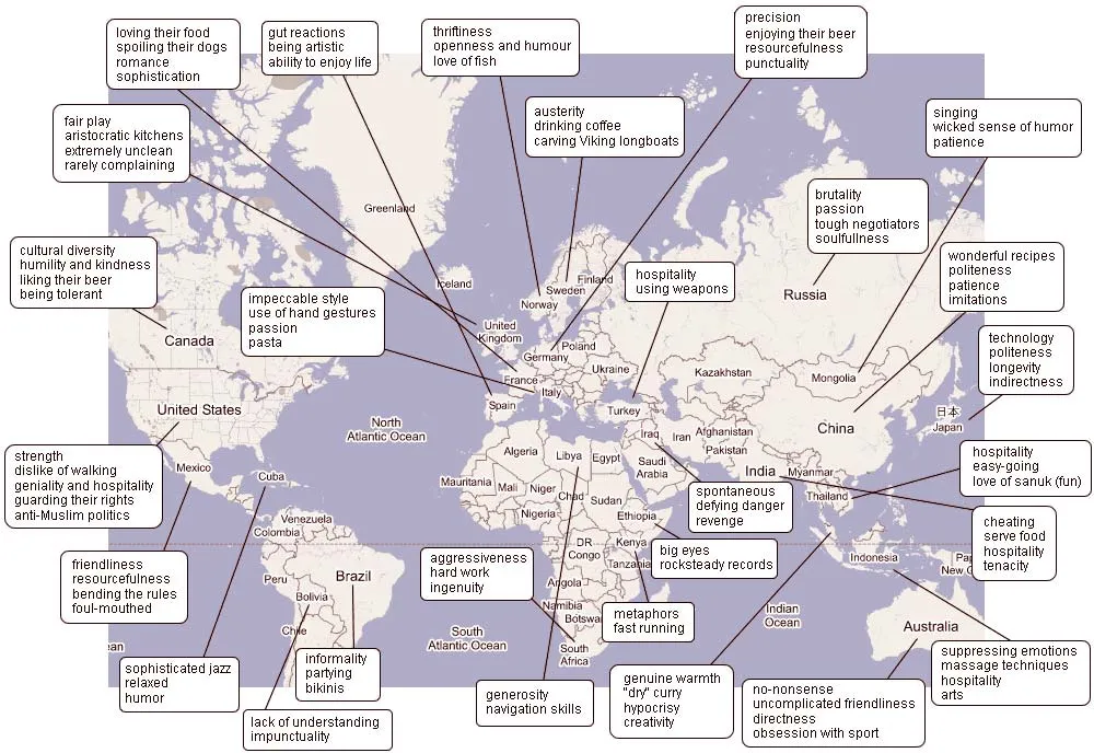 El mapa de los estereotipos | Topicos03's Blog El mapa de los estereotipos | Topicos03's Blog