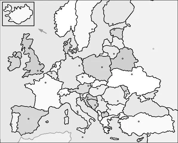 mapa de europa en blanco y negro con nombres - ALOjamiento de IMágenes