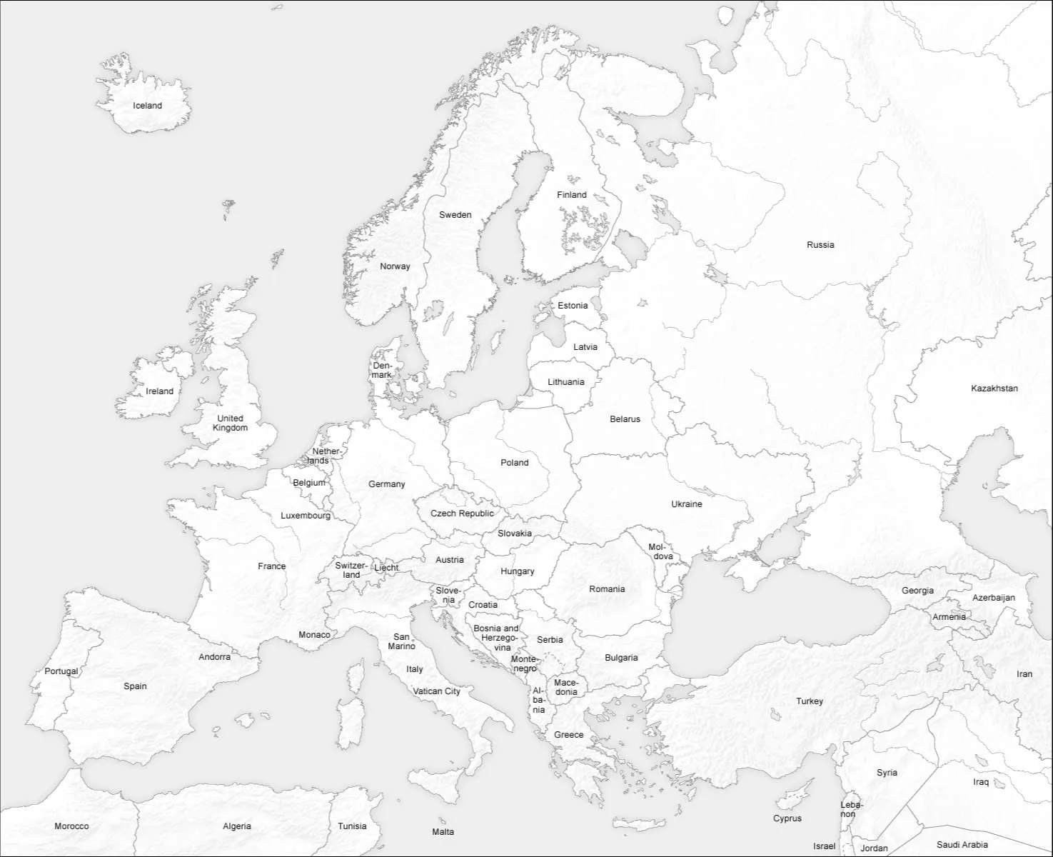 Mapa de Europa Político 