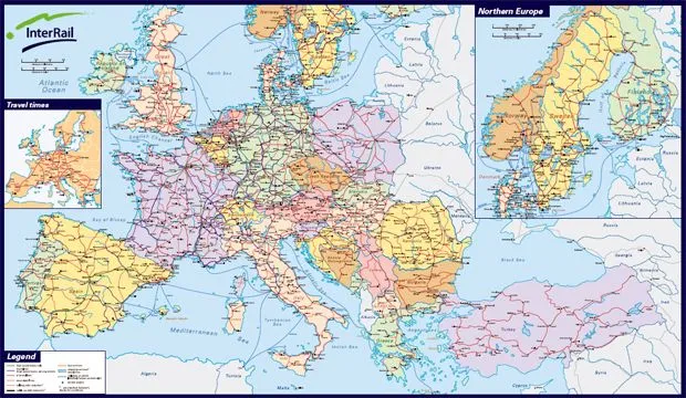 Mapa de ferrocarriles europeos – La Cartoteca Mapa de ferrocarriles europeos – La Cartoteca