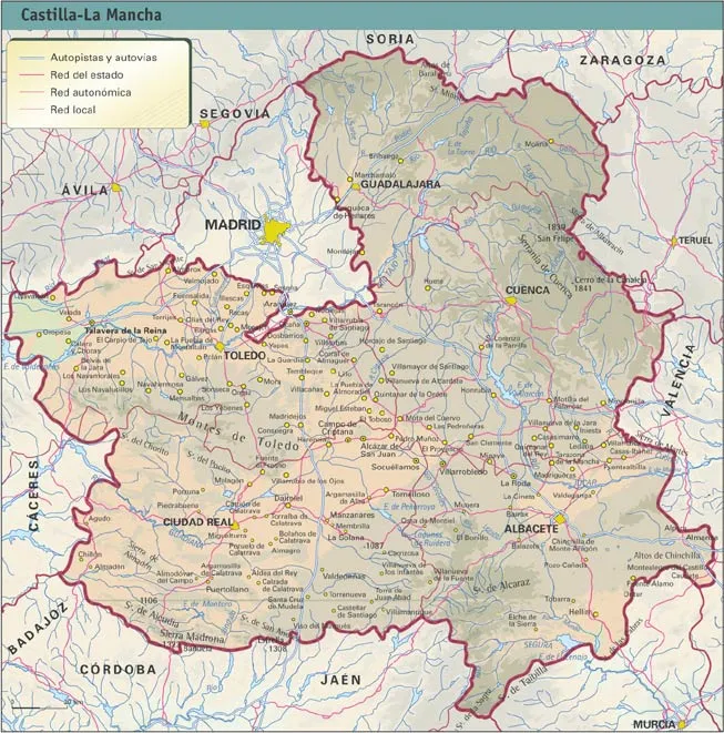 Castilla la mancha mapa politico - Imagui