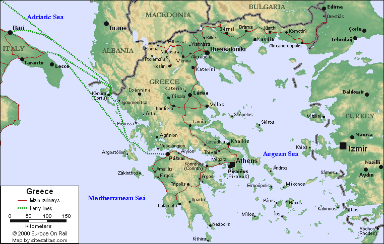 Grecia mapa fisico - Imagui