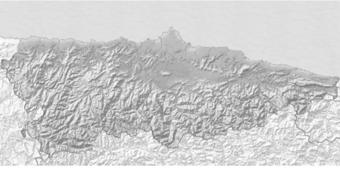 Mapa físico mudo de Asturias (Anaya) - Didactalia: material educativo