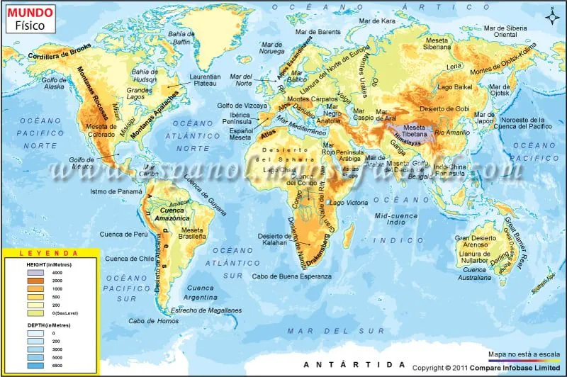 Mapa Fisico del Mundo , Mapa del Mundo Fisico Mapa Fisico del Mundo , Mapa del Mundo Fisico