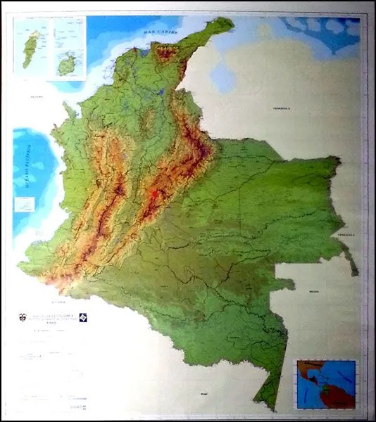 Mapa físico político de Colombia (Enrollado) | IGAC | Varios ... Mapa físico político de Colombia (Enrollado) | IGAC | Varios ...