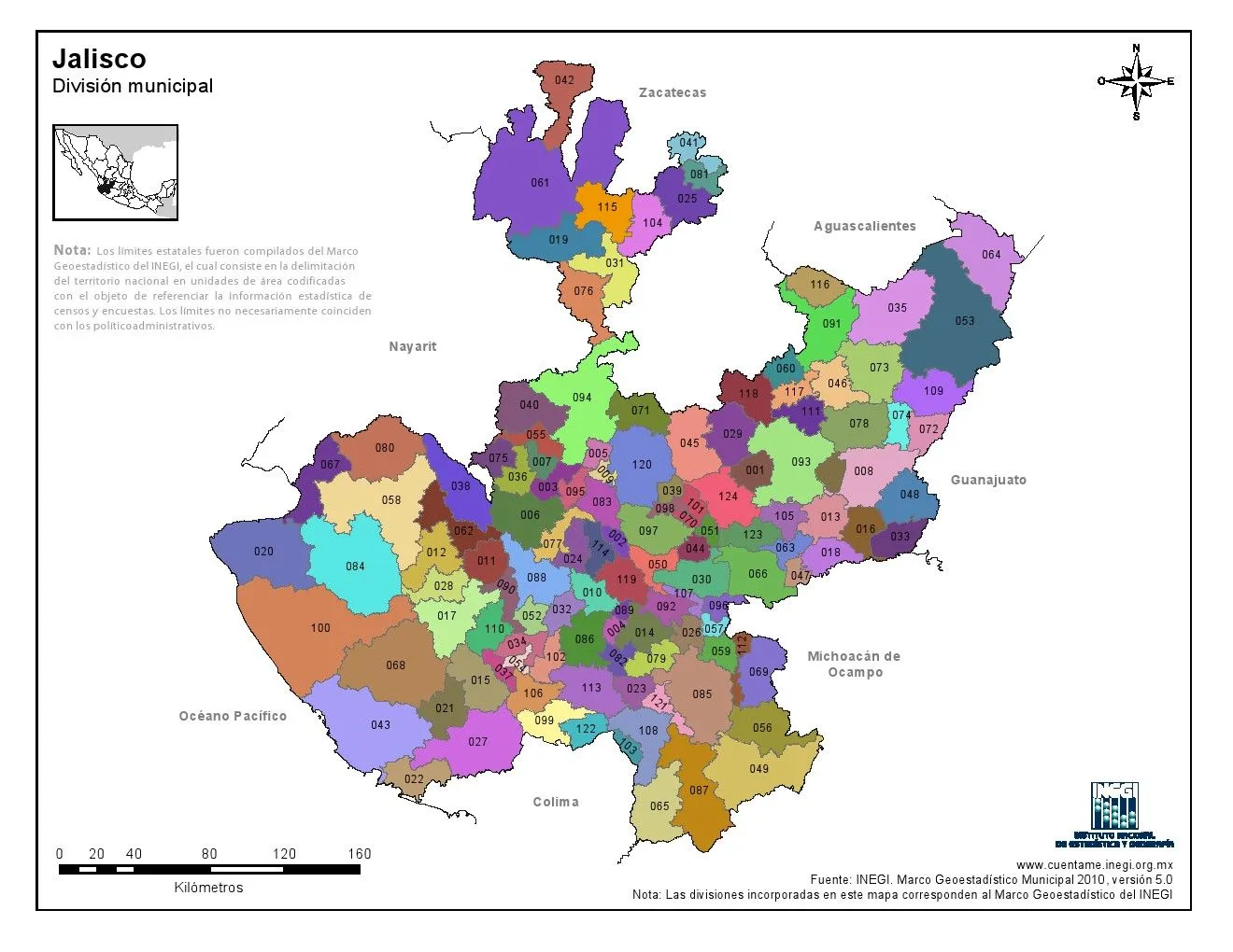 Mapa para imprimir de Jalisco Mapa en color de los municipios de ... Mapa para imprimir de Jalisco Mapa en color de los municipios de ...