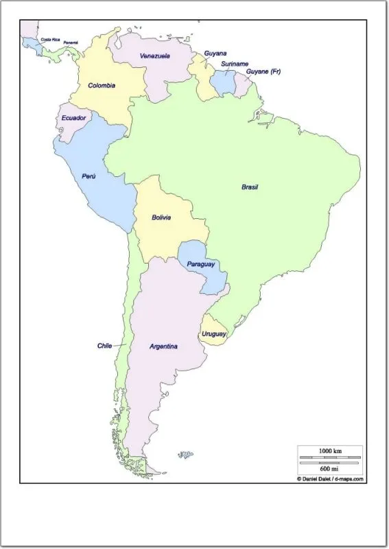 Mapas para imprimir > Tag > américa del sur - Mapas Interactivos ...