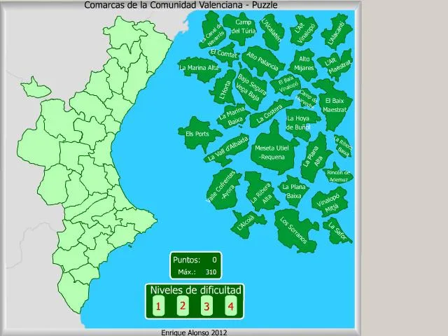 Mapa interactivo de la Comunidad Valenciana Comarcas de la ...