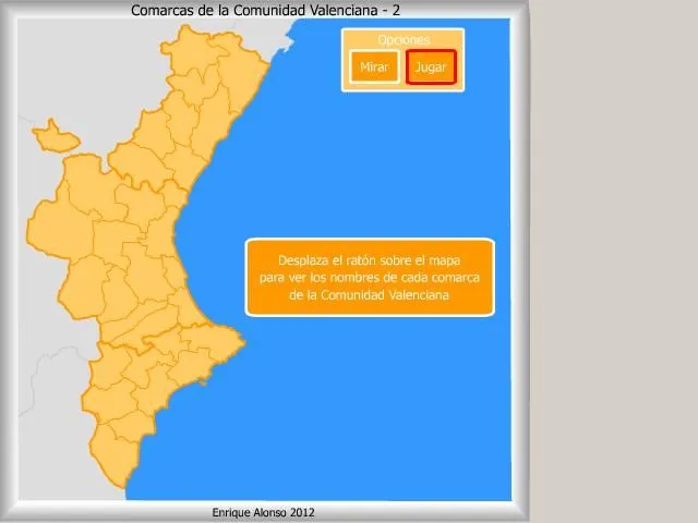 Mapa interactivo de la Comunidad Valenciana Comarcas de la ...