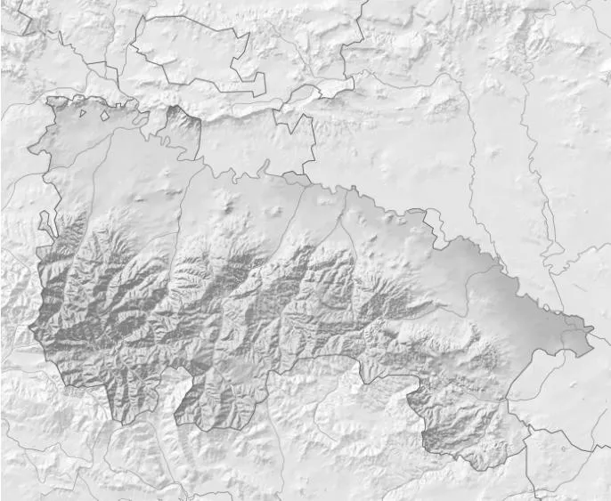 Colección de mapas físicos mudos de la comunidades autónomas ...