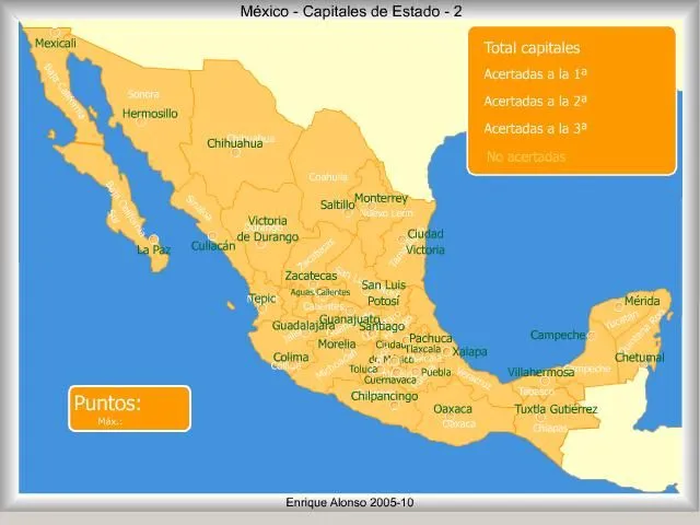 Mapa interactivo de México Capitales de estado de México. ¿Cómo se ... Mapa interactivo de México Capitales de estado de México. ¿Cómo se ...