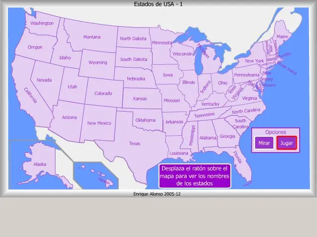 Mapa interactivo de Estados Unidos Estados de USA. ¿Dónde está ...
