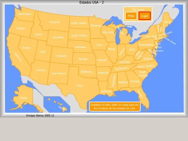 Mapa interactivo de Estados Unidos Estados de USA. Puzzle - Mapas ...