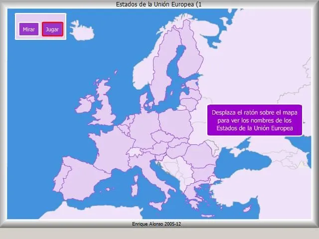 Mapa interactivo de la Unión Europea Estados de la Unión Europea ...