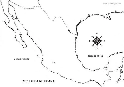 Mapa de México sin división política y sin nombres de los Estados ... Mapa de México sin división política y sin nombres de los Estados ...