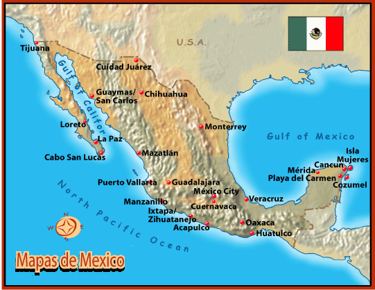 Mapa de Mexico con nombres de las ciudades | Education | Pinterest ... Mapa de Mexico con nombres de las ciudades | Education | Pinterest ...