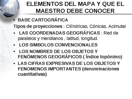 El trabajo con el mapa - Monografias.com