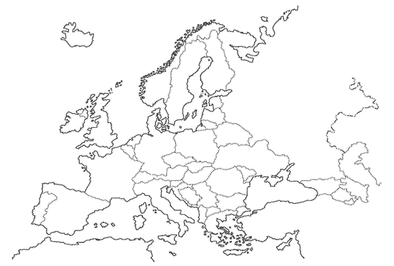Mapa politico mudo de Europa con todos los paises para imprimir y ...
