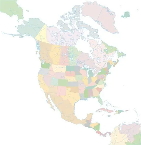 Mapa-mudo-colorado-de-Amrica- ...