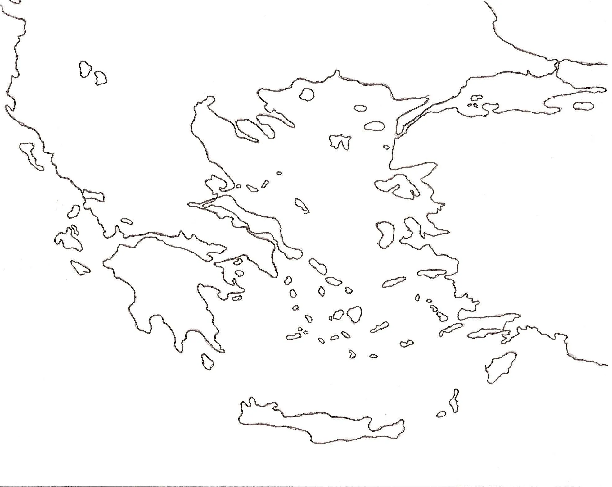 Mapa mudo de Grecia | Harry Potter y el Hacedor de Reyes Mapa mudo de Grecia | Harry Potter y el Hacedor de Reyes