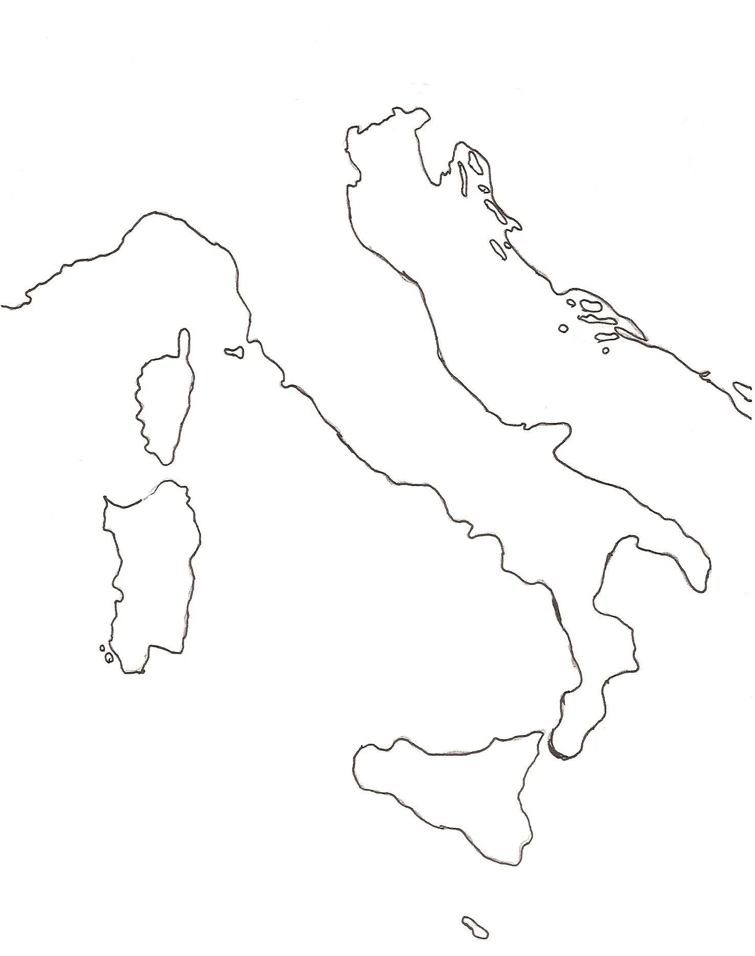 Mapa mudo de Italia « Harry Potter y el Hacedor de Reyes Mapa mudo de Italia « Harry Potter y el Hacedor de Reyes