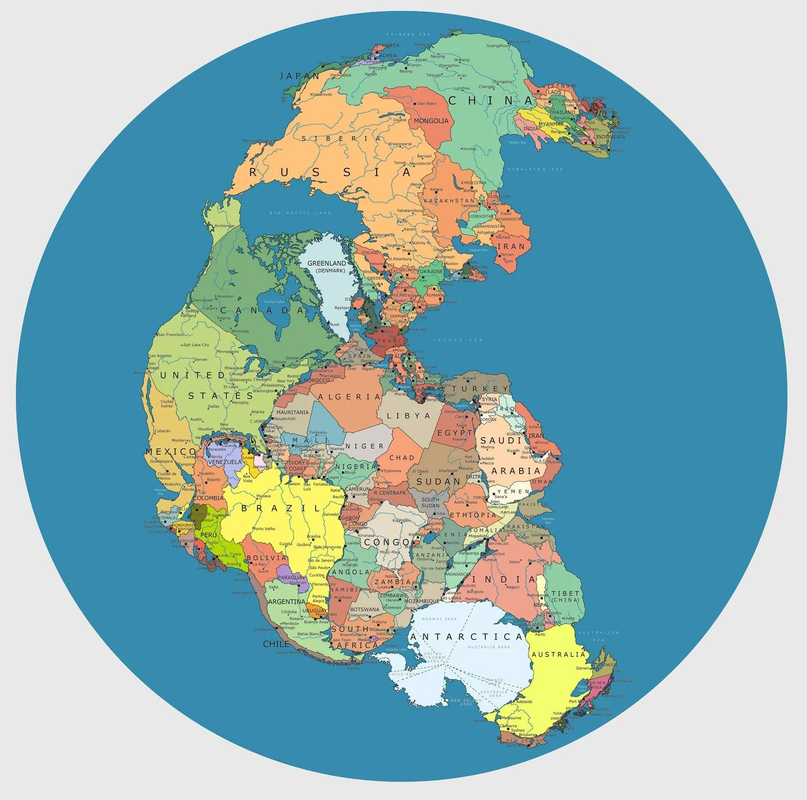 El mapa que muestra cómo sería el mundo si aún existiera Pangea | Traveler El mapa que muestra cómo sería el mundo si aún existiera Pangea | Traveler