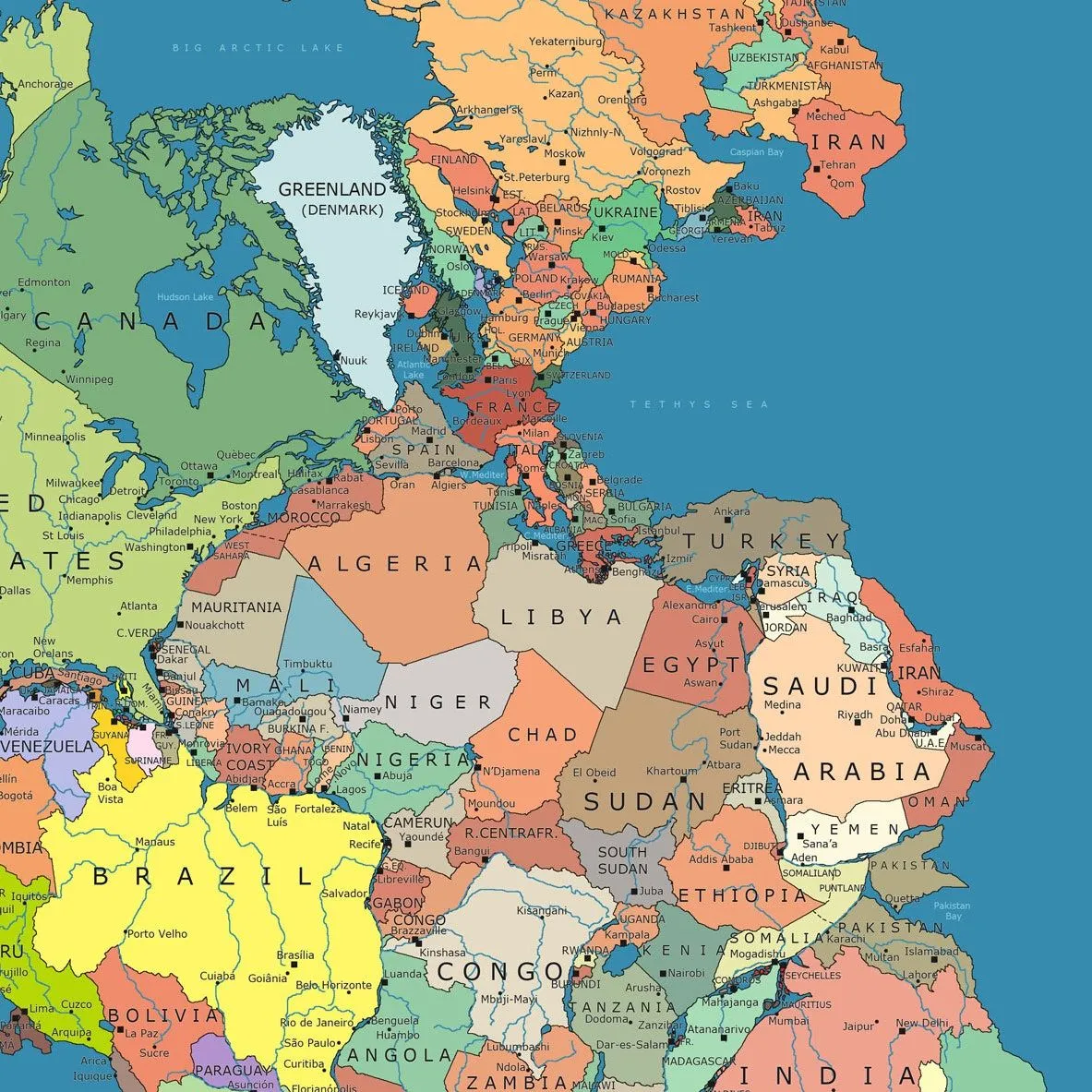 El mapa que muestra cómo sería el mundo si aún existiera Pangea | Traveler El mapa que muestra cómo sería el mundo si aún existiera Pangea | Traveler