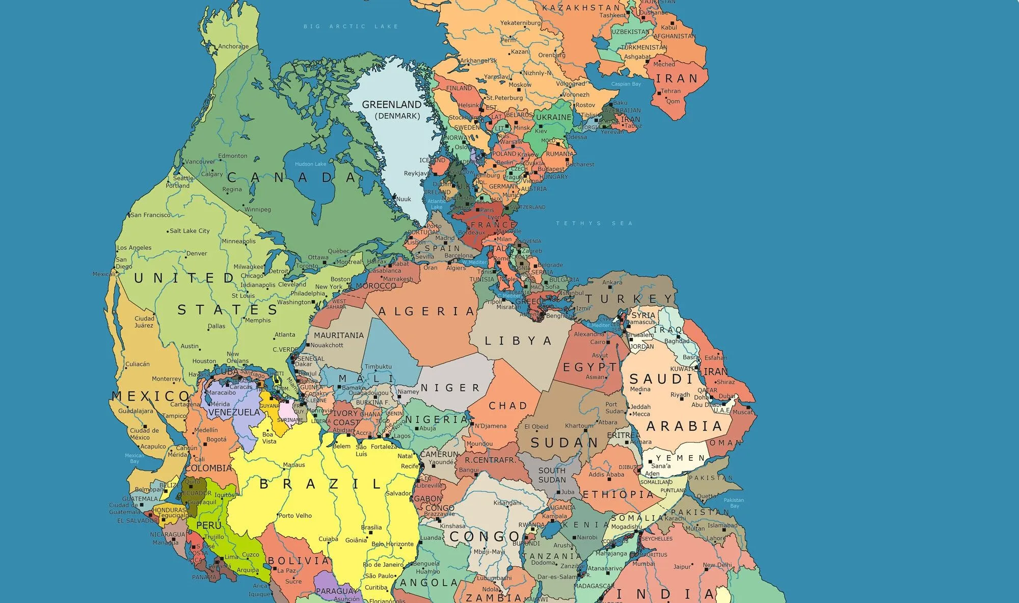 El mapa que muestra cómo sería el mundo si aún existiera Pangea | Traveler El mapa que muestra cómo sería el mundo si aún existiera Pangea | Traveler