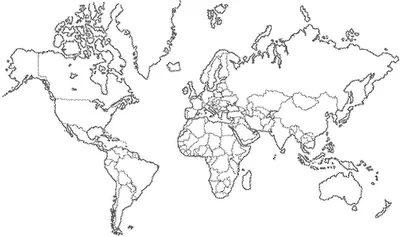 MAPA MUNDI EN BLANCO