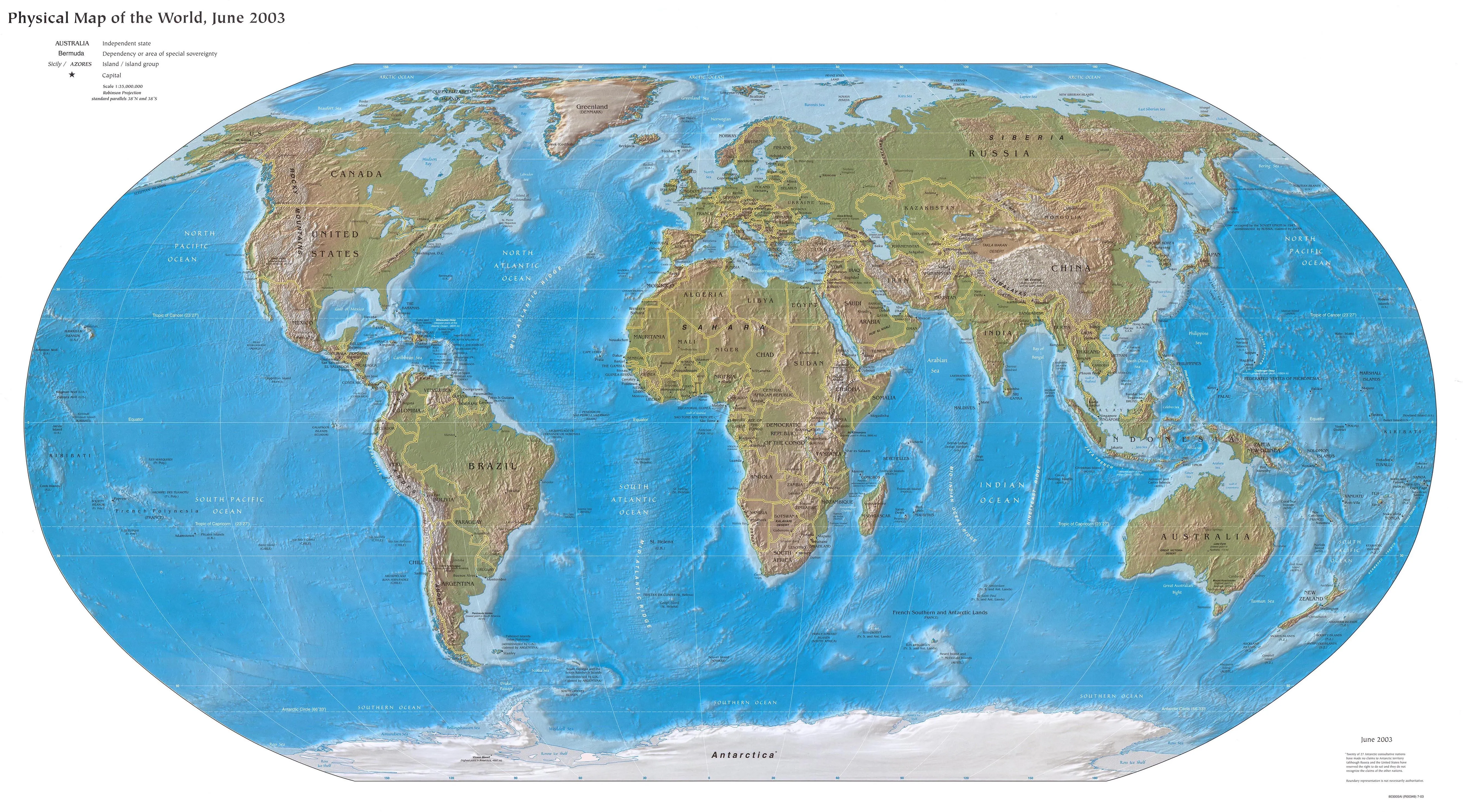 Mapa-Múndi - Continentes, Países e Estados - Cola da Web