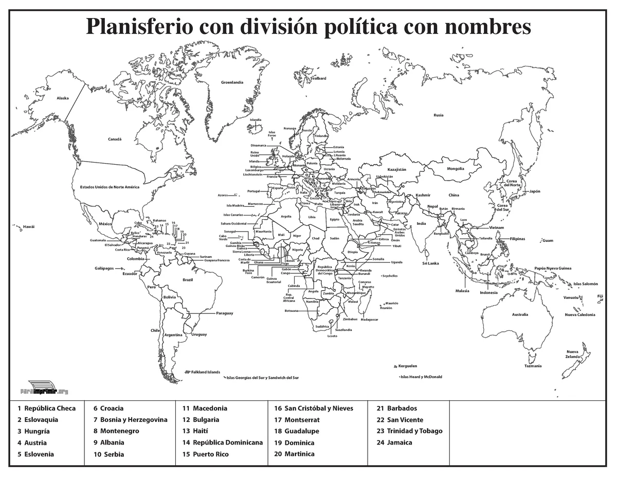 Mapa mundi con division politica con nombres para imprimir - Planisferio con división política con - Studocu Mapa mundi con division politica con nombres para imprimir - Planisferio con división política con - Studocu