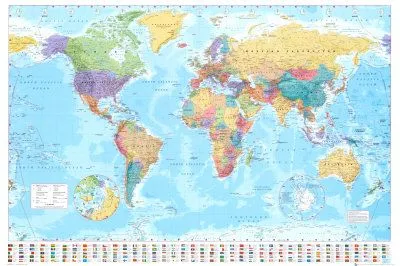 Mapa mundi Lámina en AllPosters.